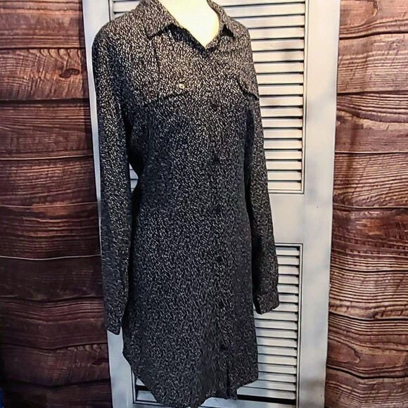 Lord & Taylor Lg Speckled Shirtdress - Picture 2 of 9